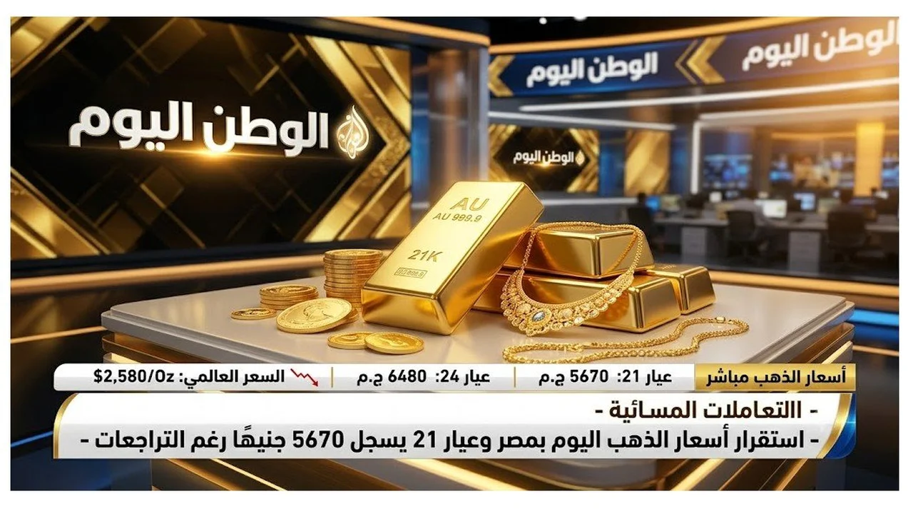استقرار مذهل لأسعار الذهب في مصر والعيار 21 يسجل 5670 جنيهًا
